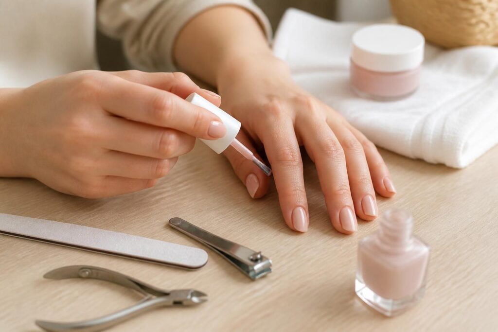 découvrez une routine simple de manucure maison pour obtenir de beaux ongles soignés et naturels, facilement réalisable au quotidien.